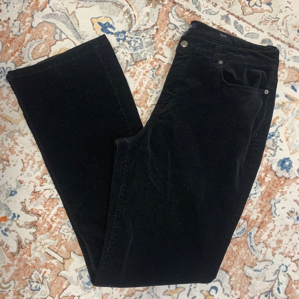 Chadwicks of Boston Black Cordoroy Wide leg Jeans 14 Tall